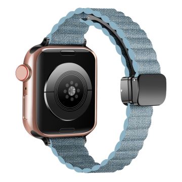 Apple Watch 41mm / 40mm / 38mm Magnetisk slank klokkerem - Denimblå