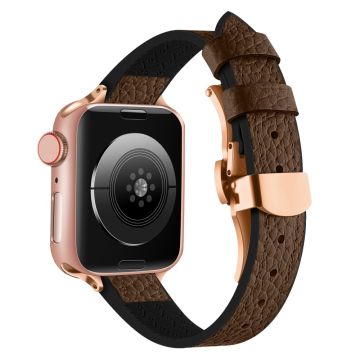 Apple Watch Series 41mm - 40mm - 38mm Universal Watch Strap - Tan / Rosa Gullspenne Og Spenne I Roségull