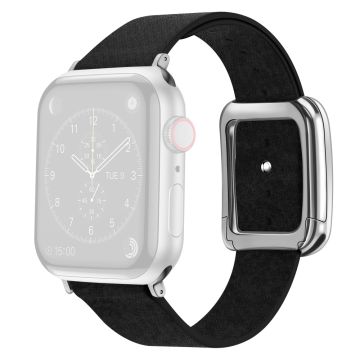 Apple Watch 41mm / 40mm / 38mm klokkerem med trykknapp for menn - Helt Svart