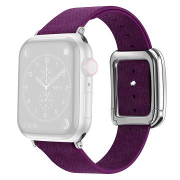 Apple Watch 41mm / 40mm / 38mm klokkerem med trykknapp for menn - Lilla