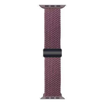 Apple Watch 41 mm / 40 mm / 38 mm magnetisk flettet nylonarmbånd - Mørkelilla