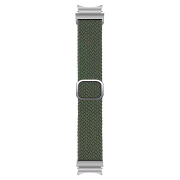 Samsung Galaxy Watch6 / Watch 5 / Watch4 Justerbar nylonflettet klokkerem - Militærgrønn