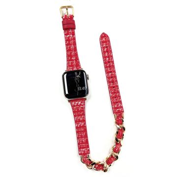 Apple Watch 41mm / 40mm / 38mm Smart Watchband Dual Layer Strap - Rød + Rød