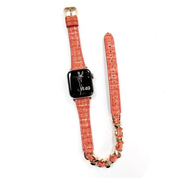 Apple Watch 41mm / 40mm / 38mm Smart Watchband Dual Layer Strap - Oransje + Oransje