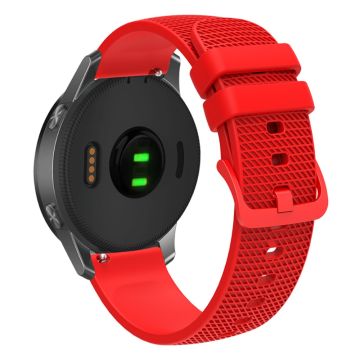 Garmin Vivomove 3 / GarminMove 3 Silikonklokkerem 20 mm sportsarmbånd med rutete mønster - Rød