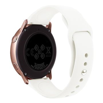 KALEBOL KLB-DKGJ-001 Samsung Galaxy Watch6 Classic 47 mm 43 mm klokkerem med 20 mm silikonarmbånd - Hvit