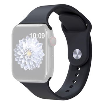 KALEBOL Apple Watch Series 41mm / 40mm / 38mm Silikonklokkebånd, str: S / M - Svart