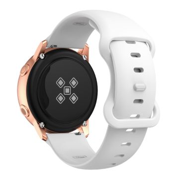 KALEBOL KLB-HDKGJ-001 Samsung Galaxy Watch 22 mm silikonarmbånd klokkerem med sommerfuglspenne - Hvit