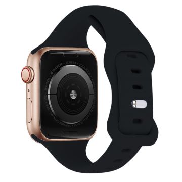 KALEBOL Apple Watch Series 41mm / 40mm / 38mm Silikonrem Erstatning, Str: L - Svart