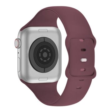 KALEBOL Apple Watch Series 41mm / 40mm / 38mm Silikon Sportsbånd, str: L - Røyklilla