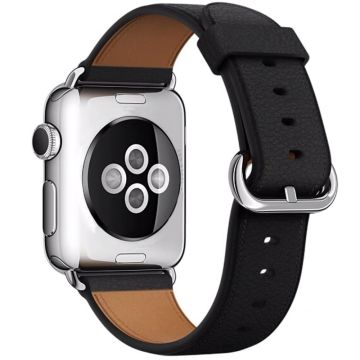 Apple Watch Series 41 mm / 40 mm / 38 mm klokkerem i ekte okselær - Svart