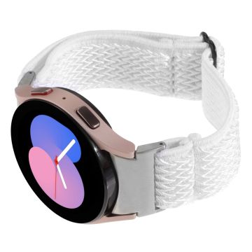 Samsung Galaxy Watch6 / Watch6 Classic / Watch 5 Bølgeformet klokkerem Flettet armbånd - Hvit