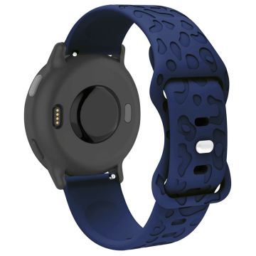 Garmin Venu 2 Plus / vivoactive 5 20 mm silikonklokkearmbånd med leopardstruktur - Marineblå