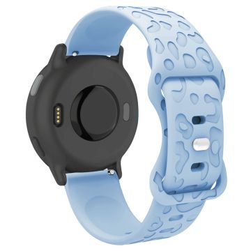 Garmin Venu 2 Plus / vivoactive 5 20 mm silikonklokkearmbånd med leopardstruktur - Babyblå