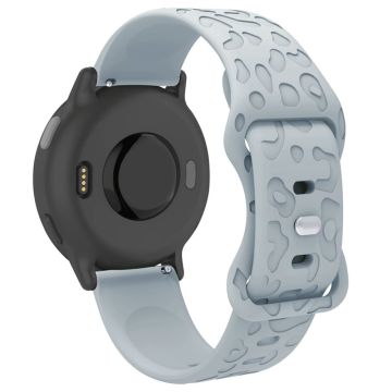 Garmin Venu 2 Plus / vivoactive 5 20 mm silikonklokkearmbånd med leopardstruktur - Overskyet Grå