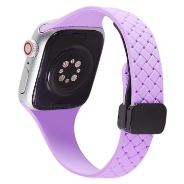 Apple Watch Series 41mm / 40mm / 38mm silikonarmbånd med magnetisk spenne - Lavendel Lilla