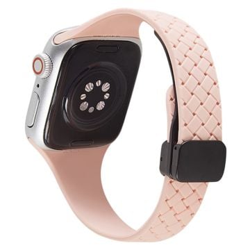 Apple Watch Series 41mm / 40mm / 38mm silikonarmbånd med magnetisk spenne - Rosa