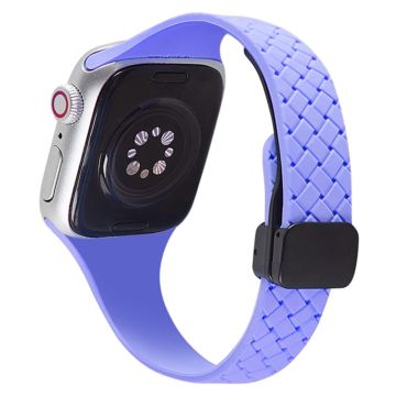 Apple Watch Series 41mm / 40mm / 38mm silikonarmbånd med magnetisk spenne - Lilla Lilla