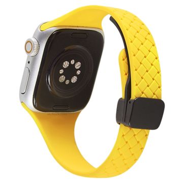 Apple Watch Series 41mm / 40mm / 38mm silikonarmbånd med magnetisk spenne - Gul