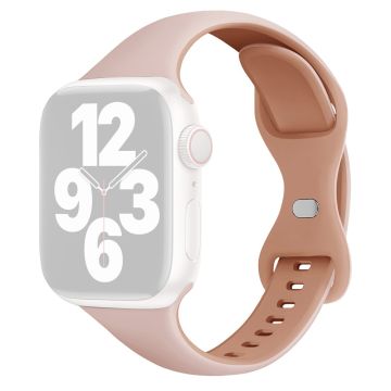 Apple Watch Series 41mm / 40mm / 38mm Silikonarmbånd - Rosa + Rosa