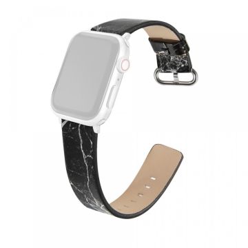 Apple Watch Series 41mm / 40mm / 38mm Marmor erstatningsarmbånd - Svart