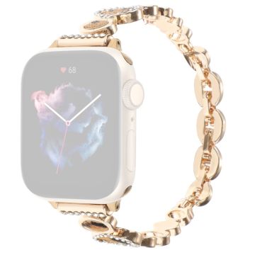 Metallrem med leopardtrykk Apple Watch 49mm / 45mm / 44mm / 42mmm - Gull