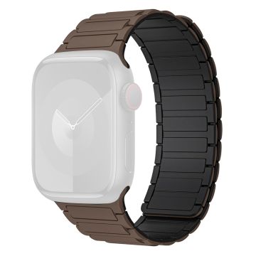 Apple Watch Series 41mm / 40mm / 38mm Silikon magnetisk klokkerem - Sjokolade + Sjokolade