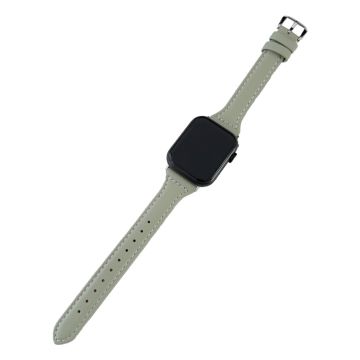 Apple Watch Series 41mm / 40mm / 38mm Vegansk lærarmbånd - Lysegrønn