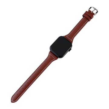 Apple Watch Series 41mm / 40mm / 38mm Vegansk lærarmbånd - Vinrød