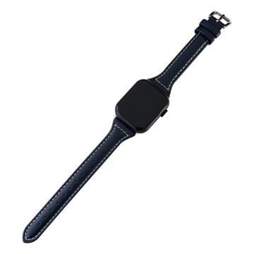 Apple Watch Series 41mm / 40mm / 38mm Vegansk lærarmbånd - Marineblå