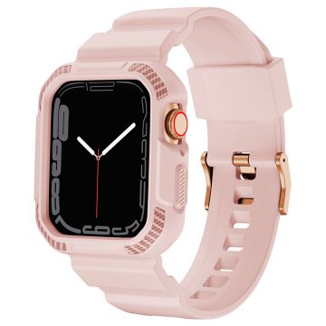 Apple Watch Series 41mm - 40mm - 38mm Universalklokkearmbånd ripebestandig armbånd med etui - Rosa