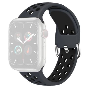 KALEBOL Apple Watch Series 41mm - 40mm - 38mm Universal Soft Silicone Band - Svart + Svart