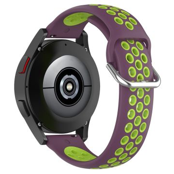 KALEBOL KLB-SSGJ-001 Samsung Galaxy Watch3 45 mm silikonarmbånd 22 mm klokkerem - Lilla + Lime