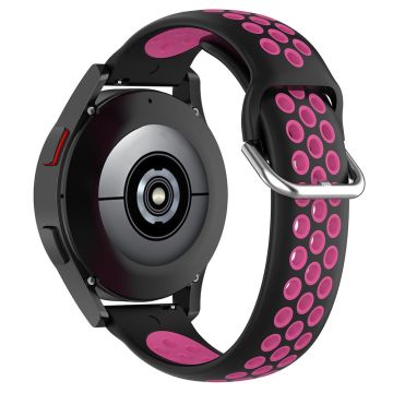 KALEBOL KLB-SSGJ-001 Samsung Galaxy Watch6 Classic 47 mm 43 mm silikonarmbånd 20 mm med to farger - Svart + Rose