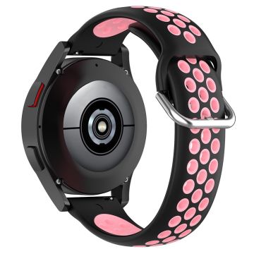 KALEBOL KLB-SSGJ-001 Samsung Galaxy Watch6 Classic 47 mm 43 mm silikonarmbånd 20 mm med to farger - Svart + Rosa