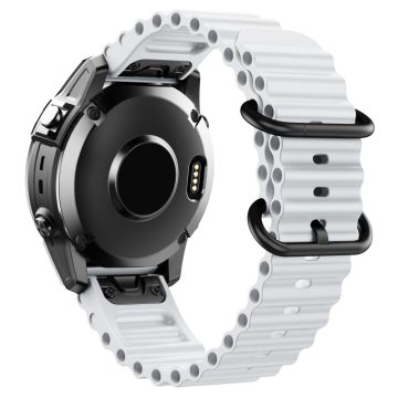 Garmin Fenix 7 / Fenix 7 Pro klokkerem 22 mm silikon sportsbånd - Hvit