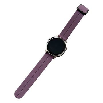 Samsung Gear S3 Classic / Garmin Vivoactive 4 magnetisk silikonarmbånd 22 mm - Mørkelilla