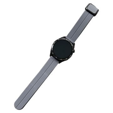 Samsung Gear S3 Classic / Garmin Vivoactive 4 magnetisk silikonarmbånd 22 mm - Grå