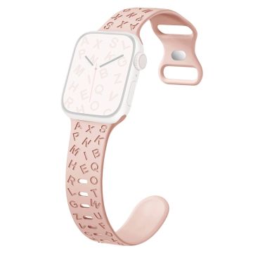 Apple Watch Series 41mm - 40mm - 38mm Universal silikonarmbånd med sommerfuglspenne - Mørkerosa