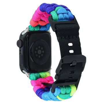 Apple Watch Series 41mm - 40mm - 38mm Universal Nylon Rope Watch Band Dual Color - Flerfarget