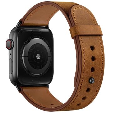 Apple Watch Series 41mm - 40mm - 38mm Universal håndleddsrem - Brun + Svart Nagle