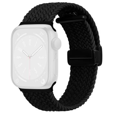 Apple Watch Series 41mm - 40mm - 38mm Universal Nylon Watch Band Magnetic Strap - Svart