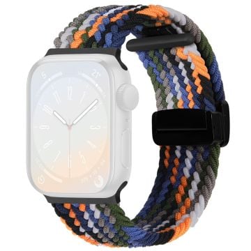 Apple Watch Series 41mm - 40mm - 38mm Universal Nylon Watch Band Magnetic Strap - Denim Flerfarget