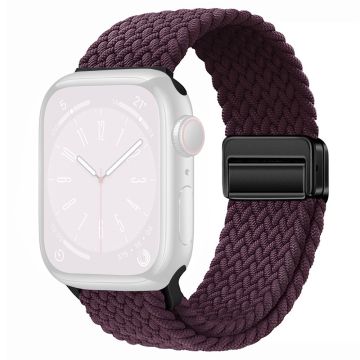 Apple Watch Series 41mm - 40mm - 38mm Universal Nylon Watch Band Magnetic Strap - Mørkelilla