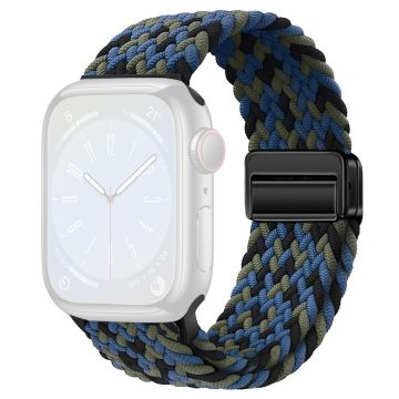 Apple Watch Series 41mm - 40mm - 38mm Universal Nylon Watch Band Magnetic Strap - Blå Camo