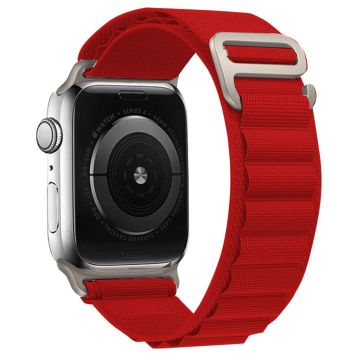 KALEBOL Apple Watch Series 41mm - 40mm - 38mm Universal Watch Strap Nylon Loop Band - Rød