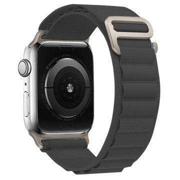 KALEBOL Apple Watch Series 41mm - 40mm - 38mm Universal Watch Strap Nylon Loop Band - Mørkegrå