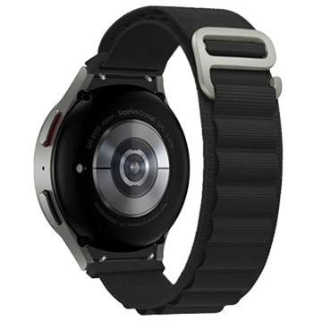 KALEBOL KLB-GSNL-001 Samsung Galaxy Watch6 / Watch6 Classic / Watch 5 Nylonklokkerem Justerbar rem - Svart