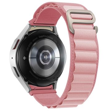 KALEBOL KLB-GSNL-001 Samsung Galaxy Watch6 / Watch6 Classic / Watch 5 Nylonklokkerem Justerbar rem - Rosa