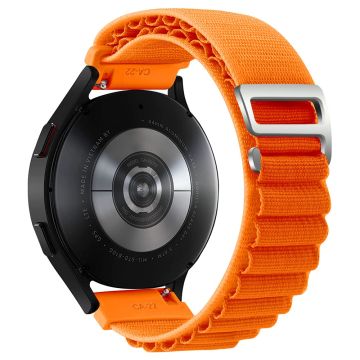 KALEBOL KLB-GSNL-001 Samsung Galaxy Watch6 / Watch6 Classic Nylon-klokkearmbånd 20 mm - Oransje